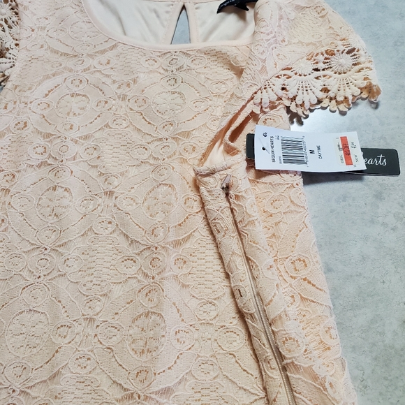 Sequin Hearts Peach Lace Dress - Picture 10 of 14
